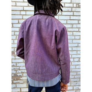 Purple Denim Machanic's Jacket
