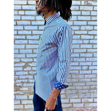 Load image into Gallery viewer, Stripe/Polkadot Button-Up Shirt