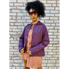 Load image into Gallery viewer, Purple Denim Machanic&#39;s Jacket
